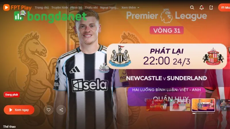 Trực tiếp bóng đá